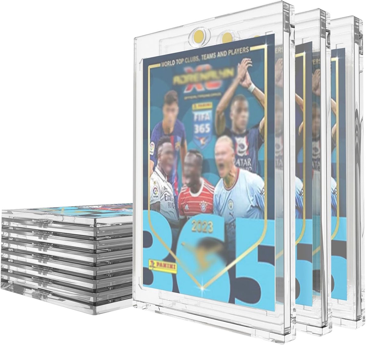 SnelShoppen - Pack van 10 Magnetische Kaarthouders - 35PT Harde Bescherming voor Spelkaarten met UV Bescherming - Transparant en Handig voor Verzameli
