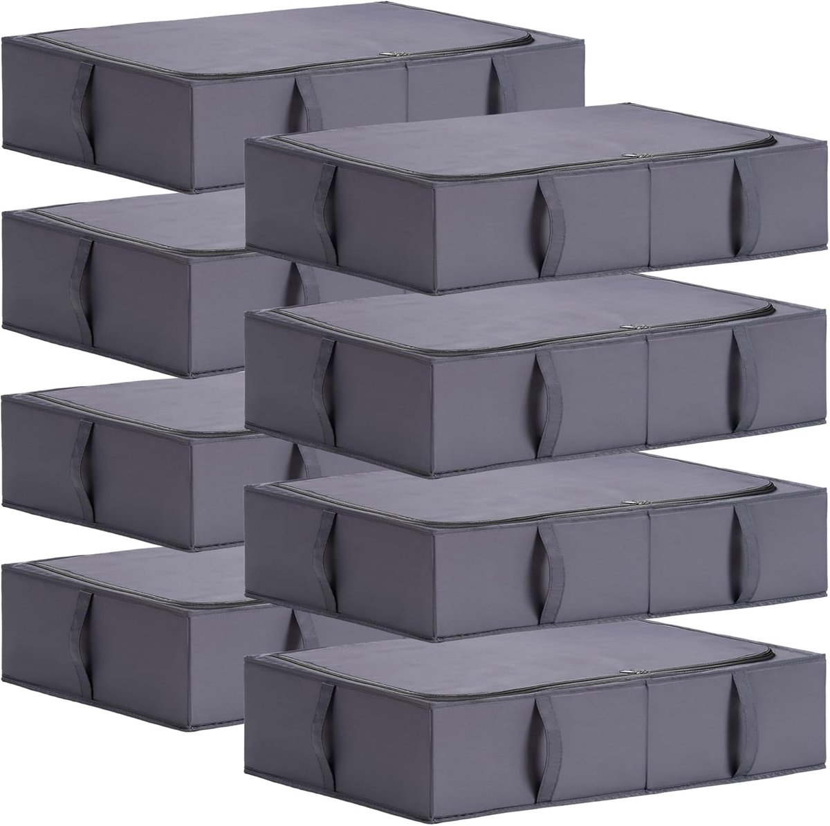 SnelShoppen - Onderbed Opbergdoos met Deksel, Duurzaam Polyester, Wasbaar, Vouwbaar, Opslagboxen voor Kleding, Dekens, Bedlinnen, Schoenen, 70x42x18cm