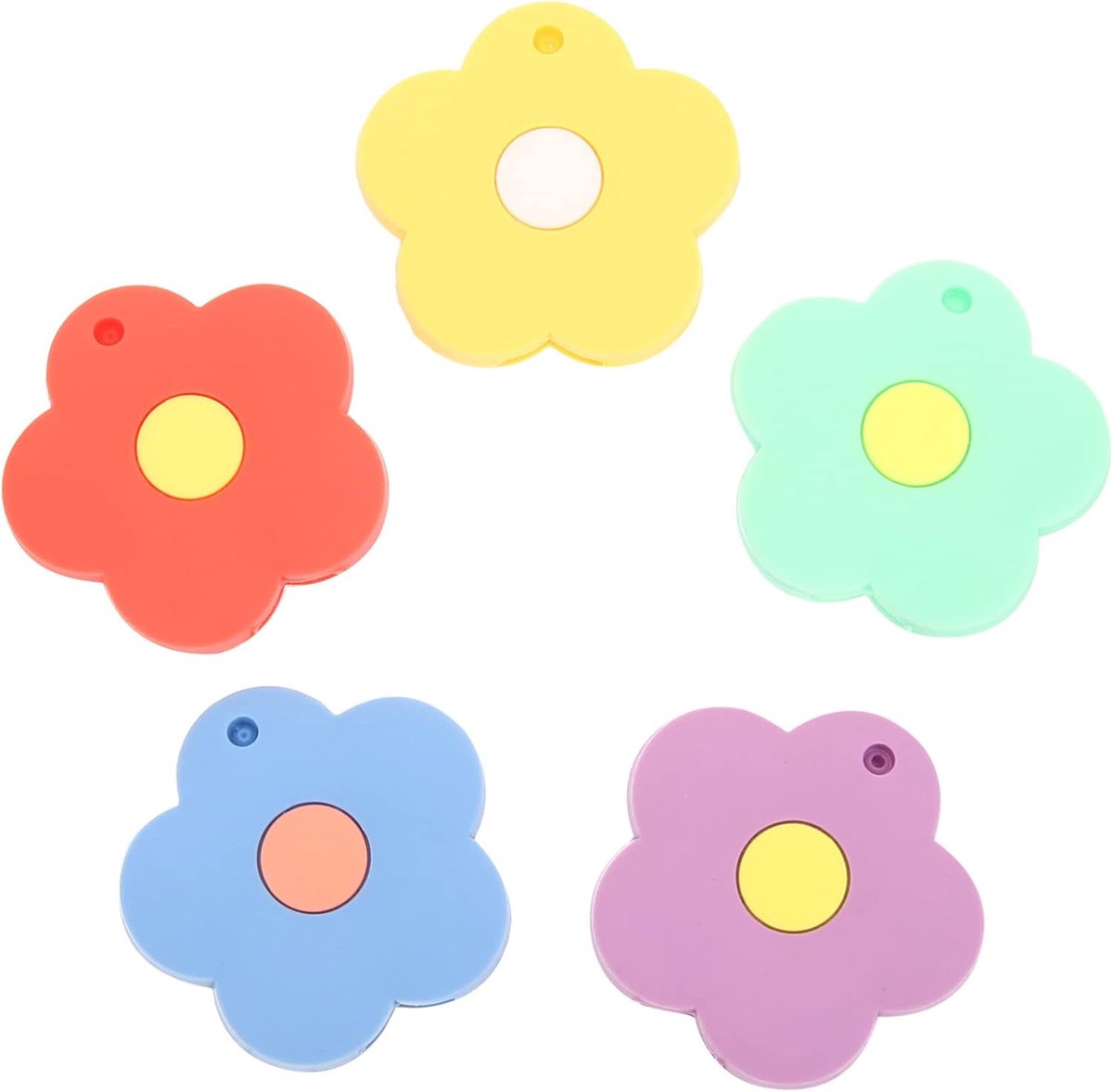 SnelShoppen - 5x Silicone Sleutelbescherming Hoesjes - Beschermende Sleuteldoppen - Kleurrijke Sleutelherkenning Labels - Compact en Licht - Ideaal vo