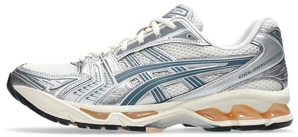 ASICS Gel-Kayano 14 Birch Pure Silver Teal Gold - Maat 44.5