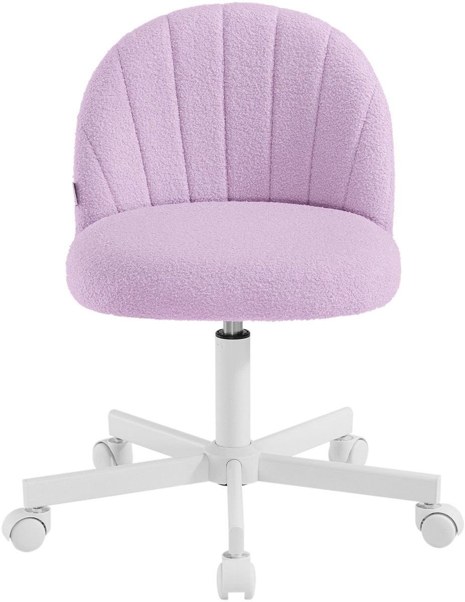Make-upstoel - Bureaustoel - Teddyfleece oppervlak - Paars