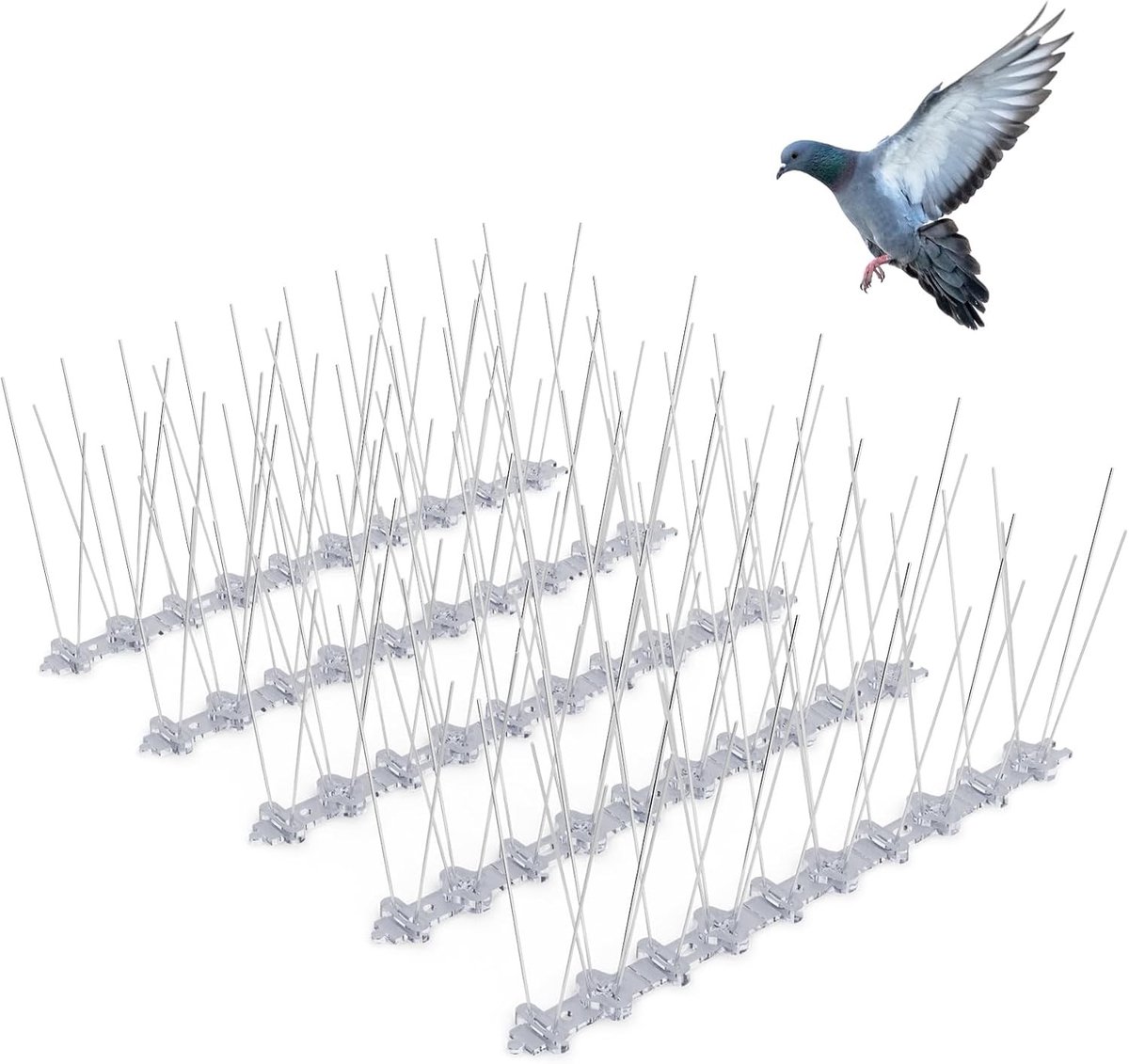Effectieve Vogelafschrikking voor Balkon en Daken, 3 m | Hoogwaardige Plastic Basis, Eenvoudig te Monteren, Bescherming tegen Meeuwen, Kraaien en Spreeuwen