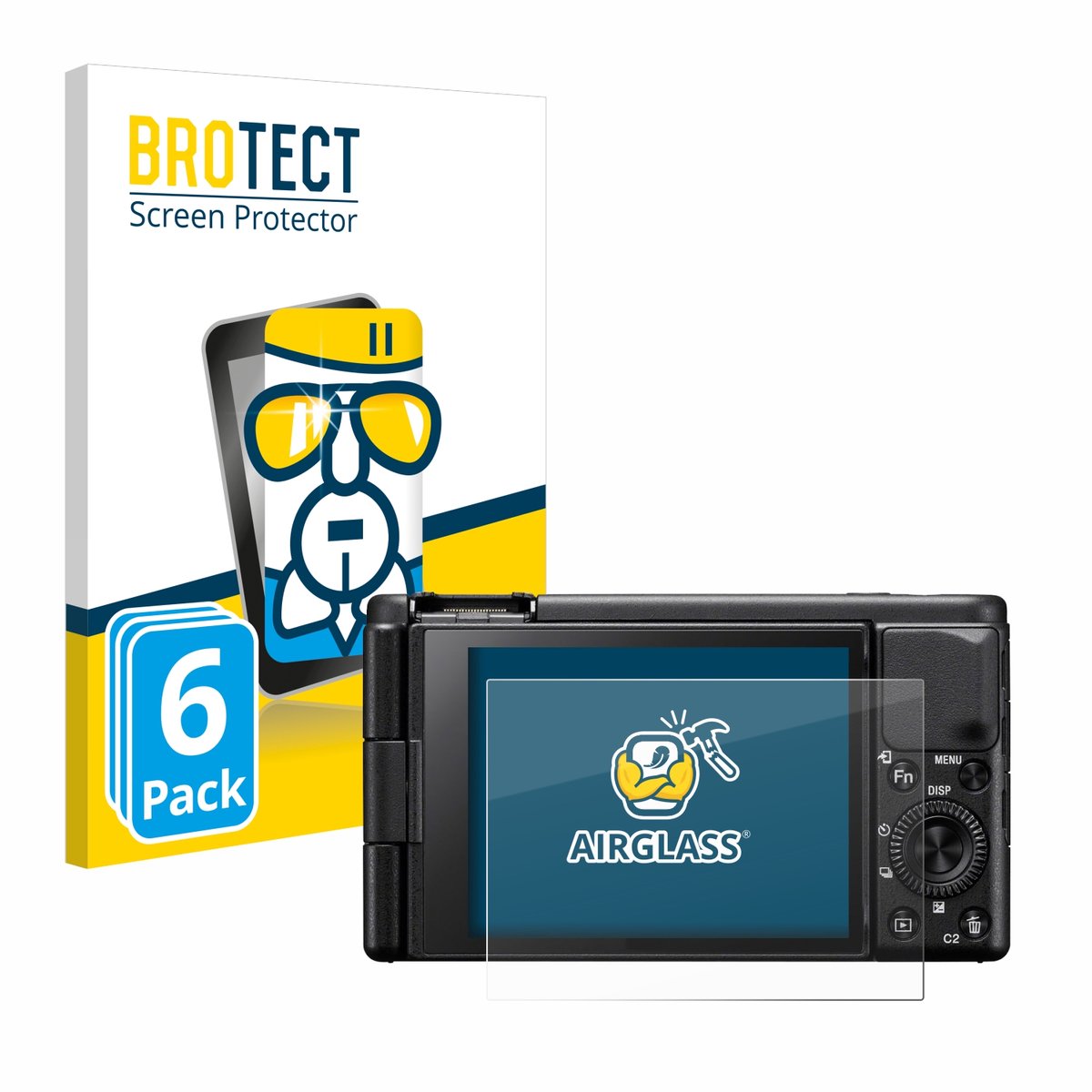 Screenprotector 6 Stuks voor Sony ZV-1A Beschermglas transparant