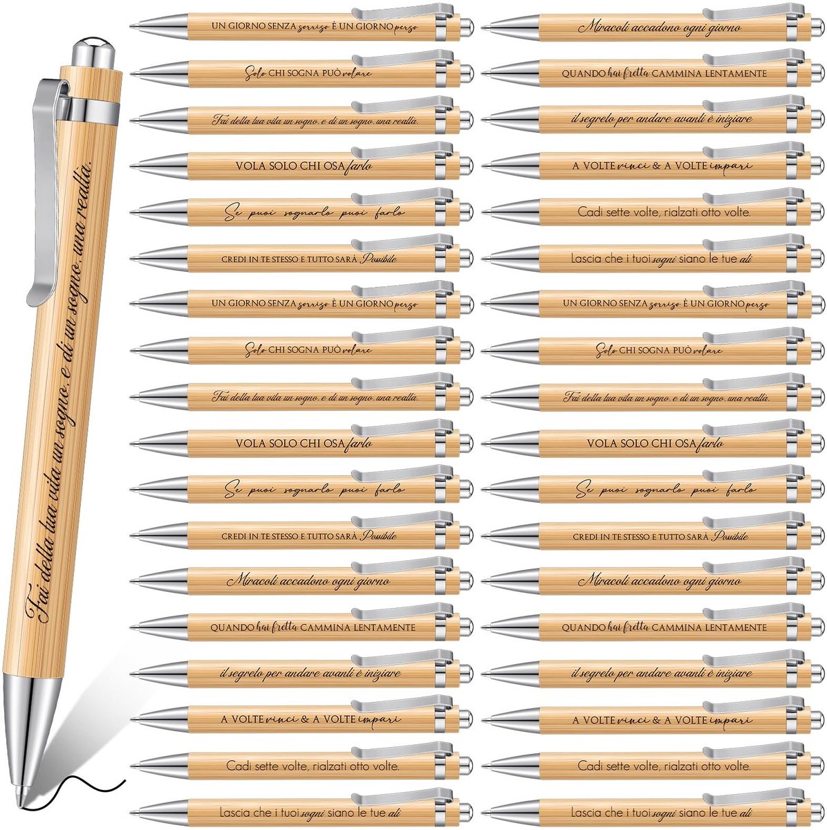 Omgoods - 36 Stuks Motivatie Balpen Set met Inspirerende Citaten