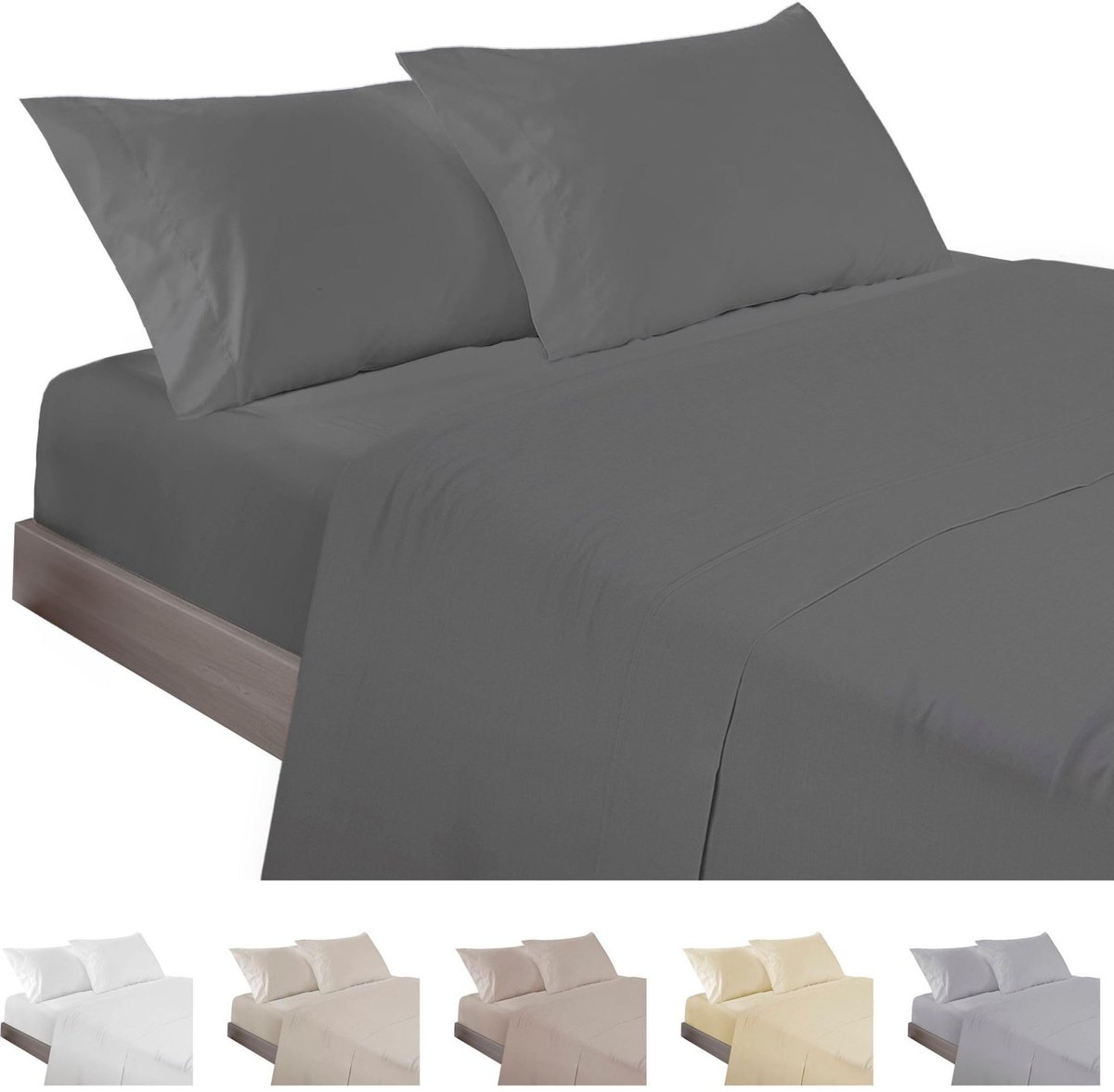Omgoods - 3-delige Beddengoedset voor 80 cm Bedden, Antraciet