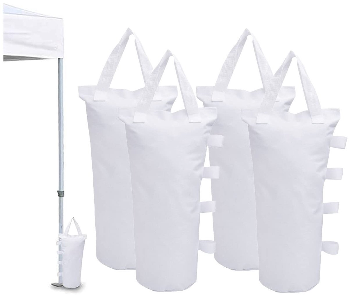 Omgoods - Zandzakken voor Partytent, 4 Stuks, Wit