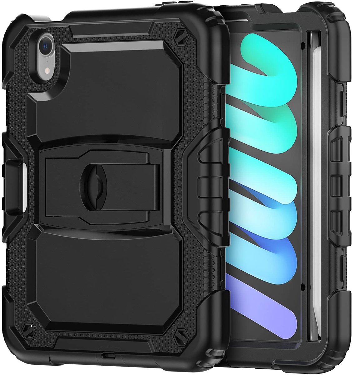 Omgoods - Apple iPad Mini 6 (2021) 8.3 inch Hoes met Standfunctie - Hybride Ontwerp