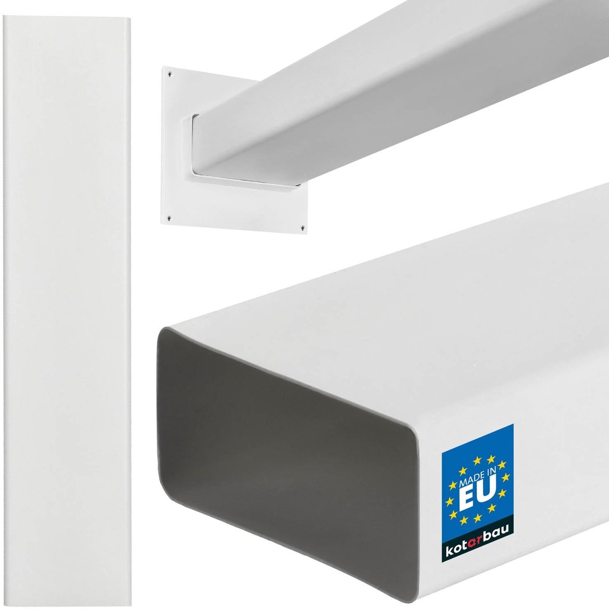 Omgoods - Plat Ventilatiekanaal 110 mm x 50 cm voor Efficiënte Ventilatie