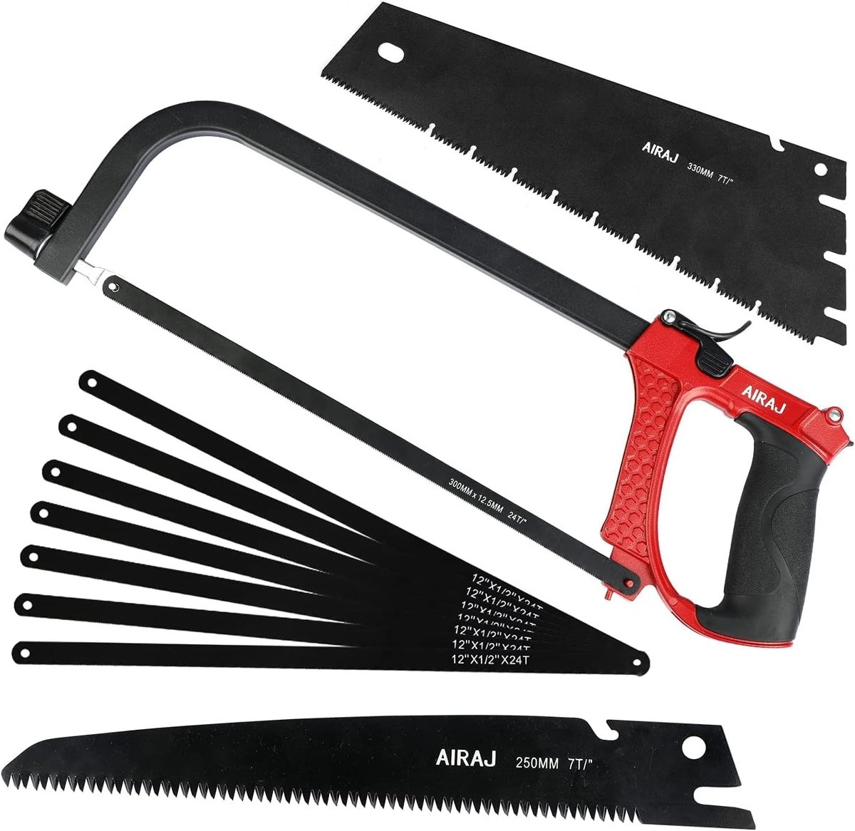 Omgoods - Hacksaw Set - Multifunctionele Zaag met 7 Reservebladen en 2 Handzagen