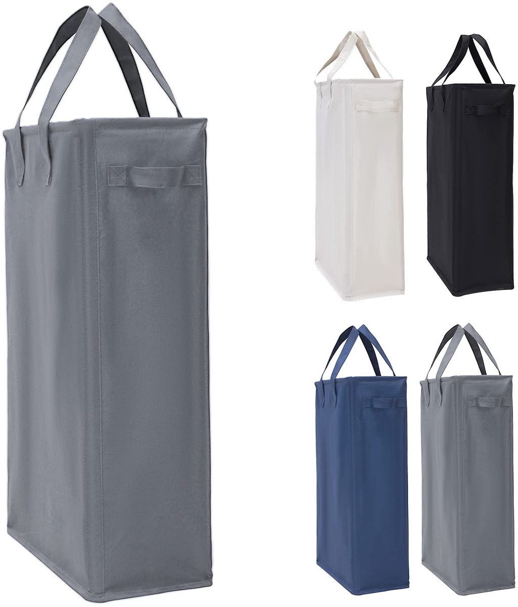Omgoods- Wasmand 45 liter - Inklapbare Kledingmand - Ademende Gaashoes - Handgrepen - Smalle Wasmand - Ruimtebesparend Ontwerp - Waszak