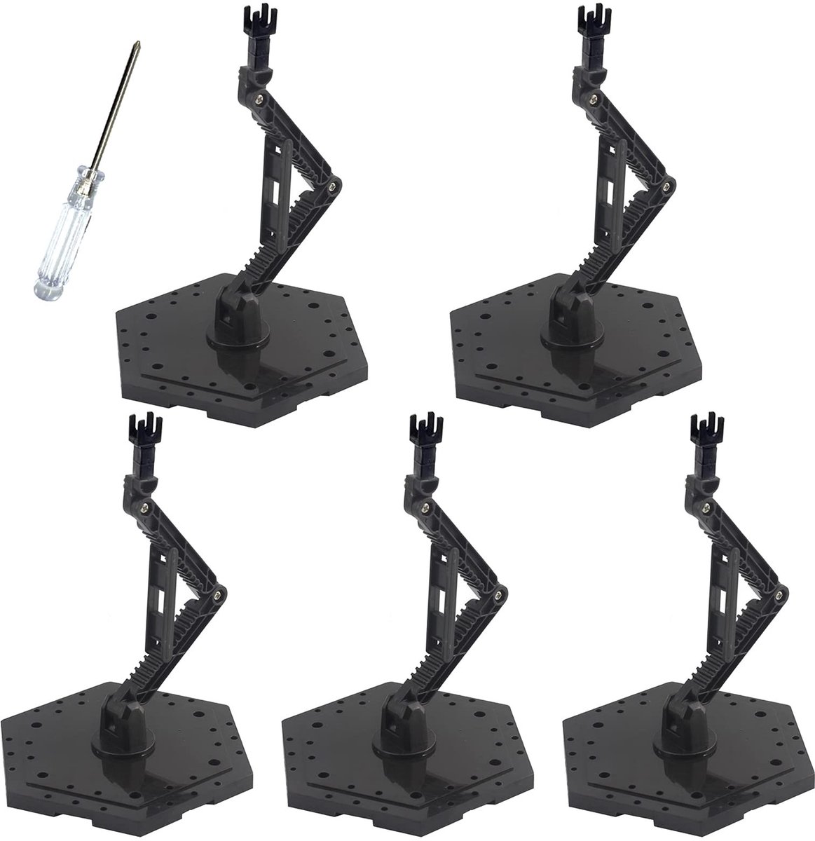 Omgoods - Hobby Action Base - Model Stand voor Gundam Figuren, 5 Stuks
