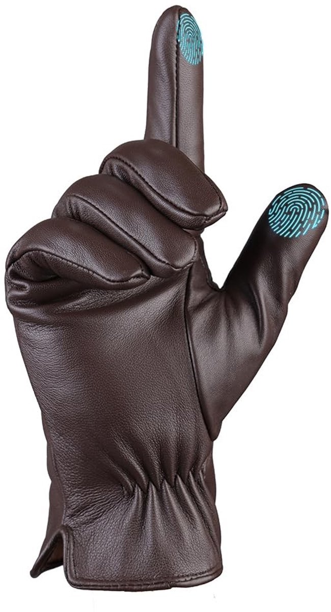Omgoods - Winterhandschoenen - Lederen Warmte met Touchscreen Functionaliteit