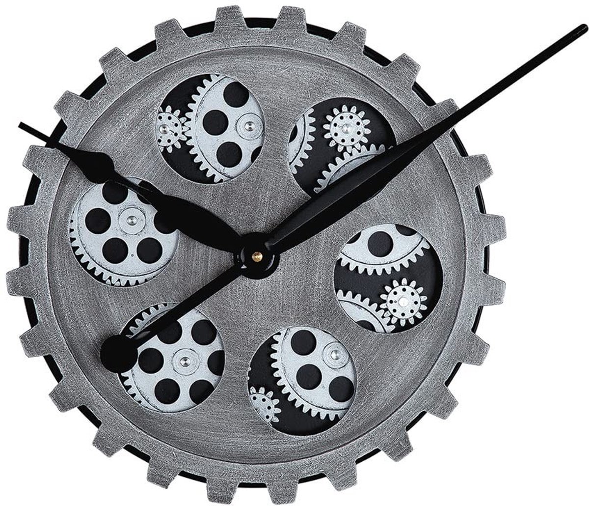 Omgoods - Casablanca Grote Ronde Wandklok - Metaal en Kunststof - Diameter 30 cm