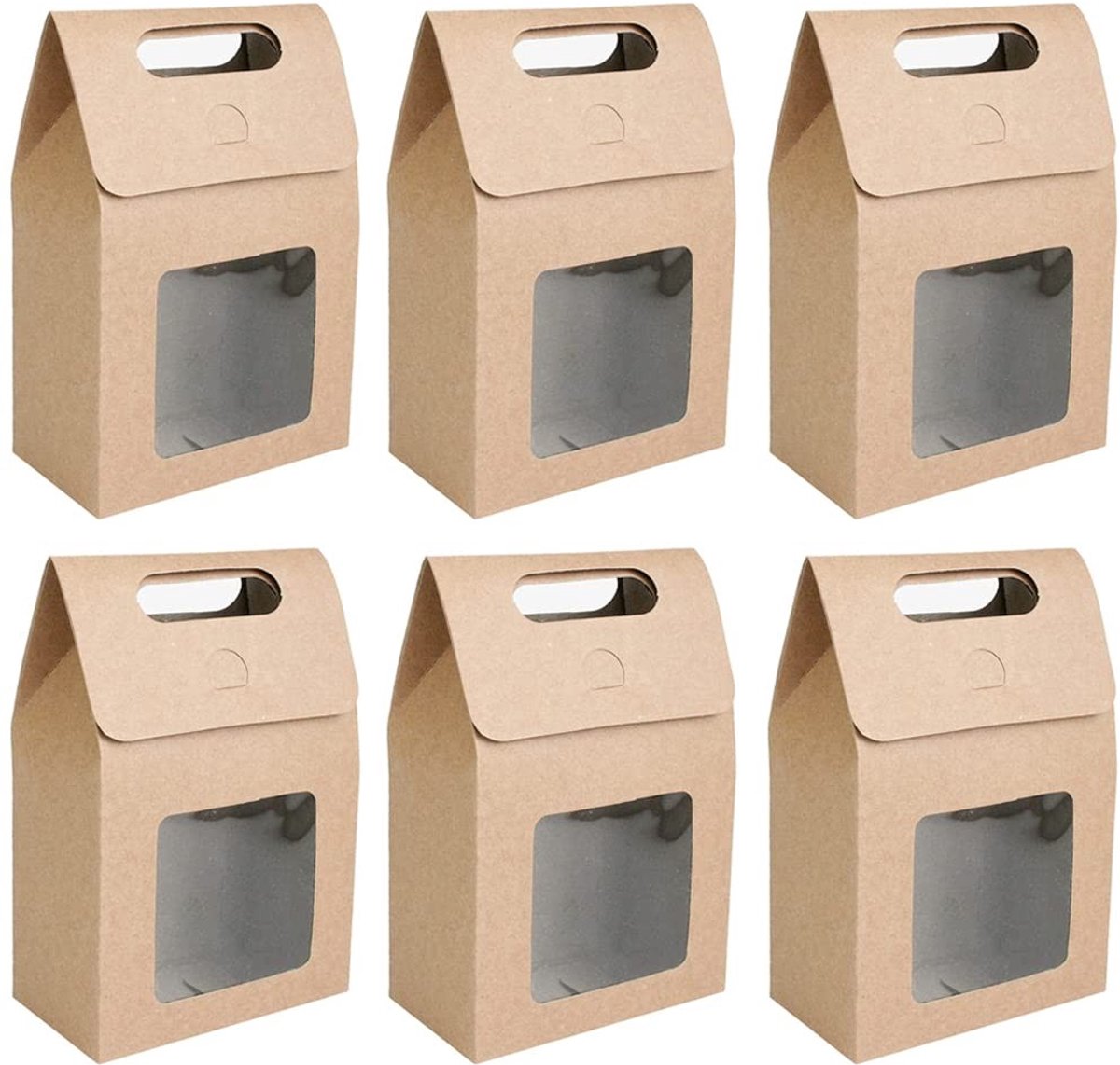 Omgoods - Bruine Papieren Cadeauzakjes met Venster
