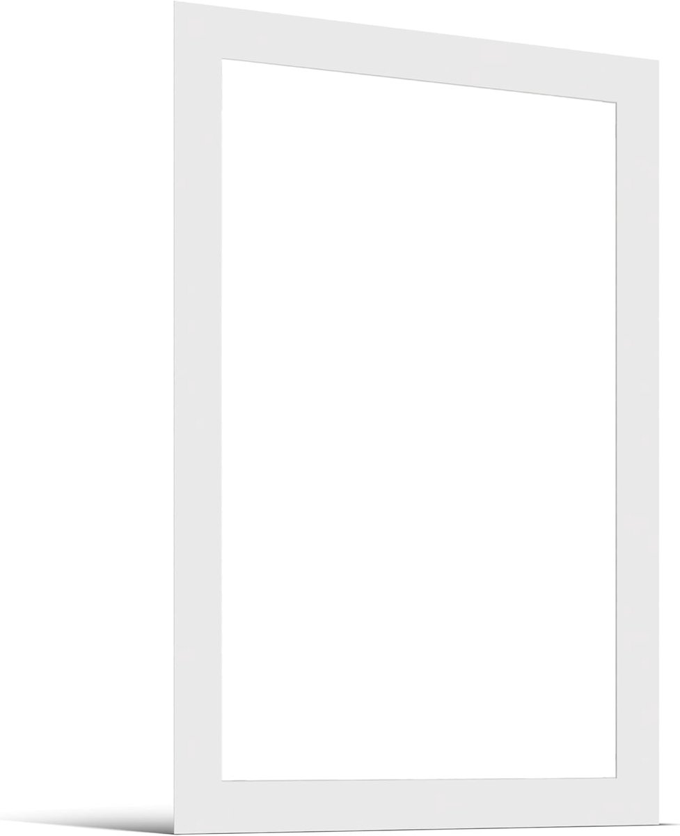 Passe-partout 50x70 cm Buitenafmetingen - Voor Fotoformaat A2 (42 x 59,4 cm) - Dikte 1,5 mm - Kleur Puur Wit | Voor fotolijst 50 x 70 cm, fotoformaat DIN A2 (42 x 59,4 cm), schuine snede, 1,5 mm karton
