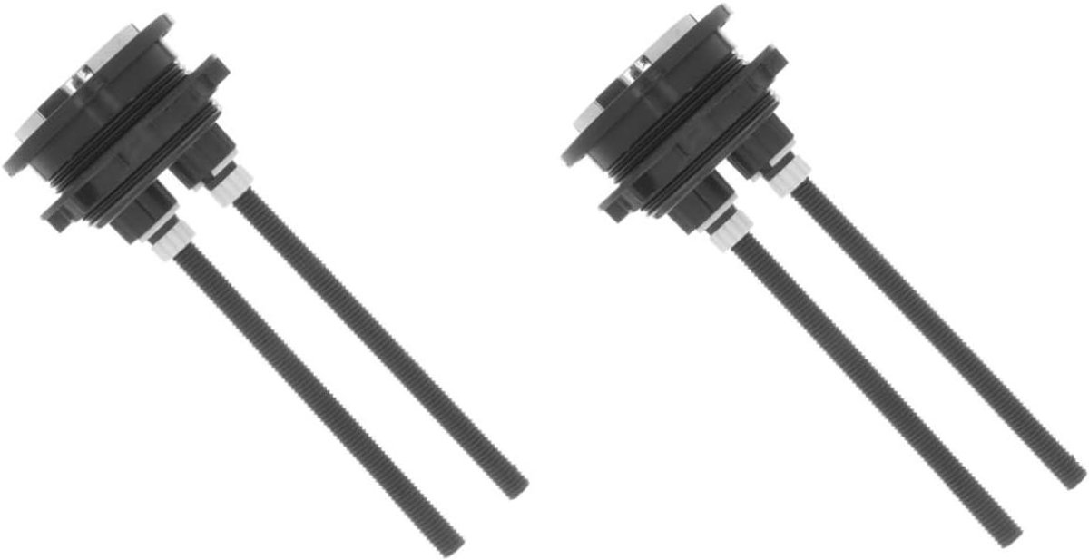Toilet Duoknop Vervanging - Dubbele Spoelknop - Badkamer Reparatie - Universeel Verstelbaar - 4.8-5.7 cm - Zwart
