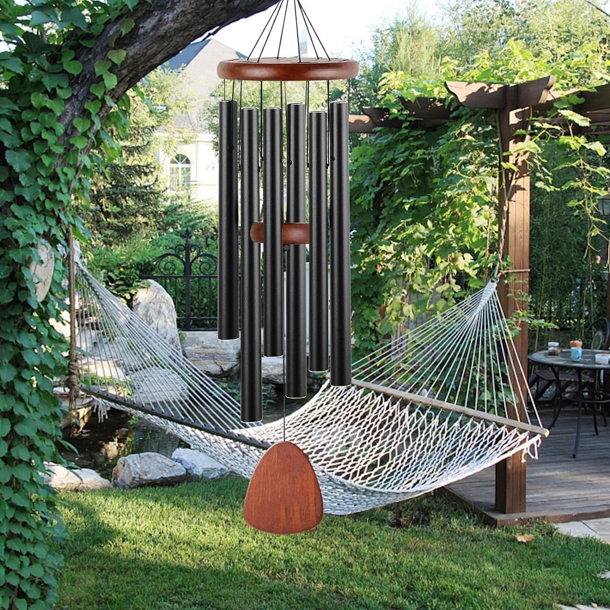Omgoods - Wind Chimes 107 cm Aluminium Tuin Decoratie - 6 Metalen Buizen