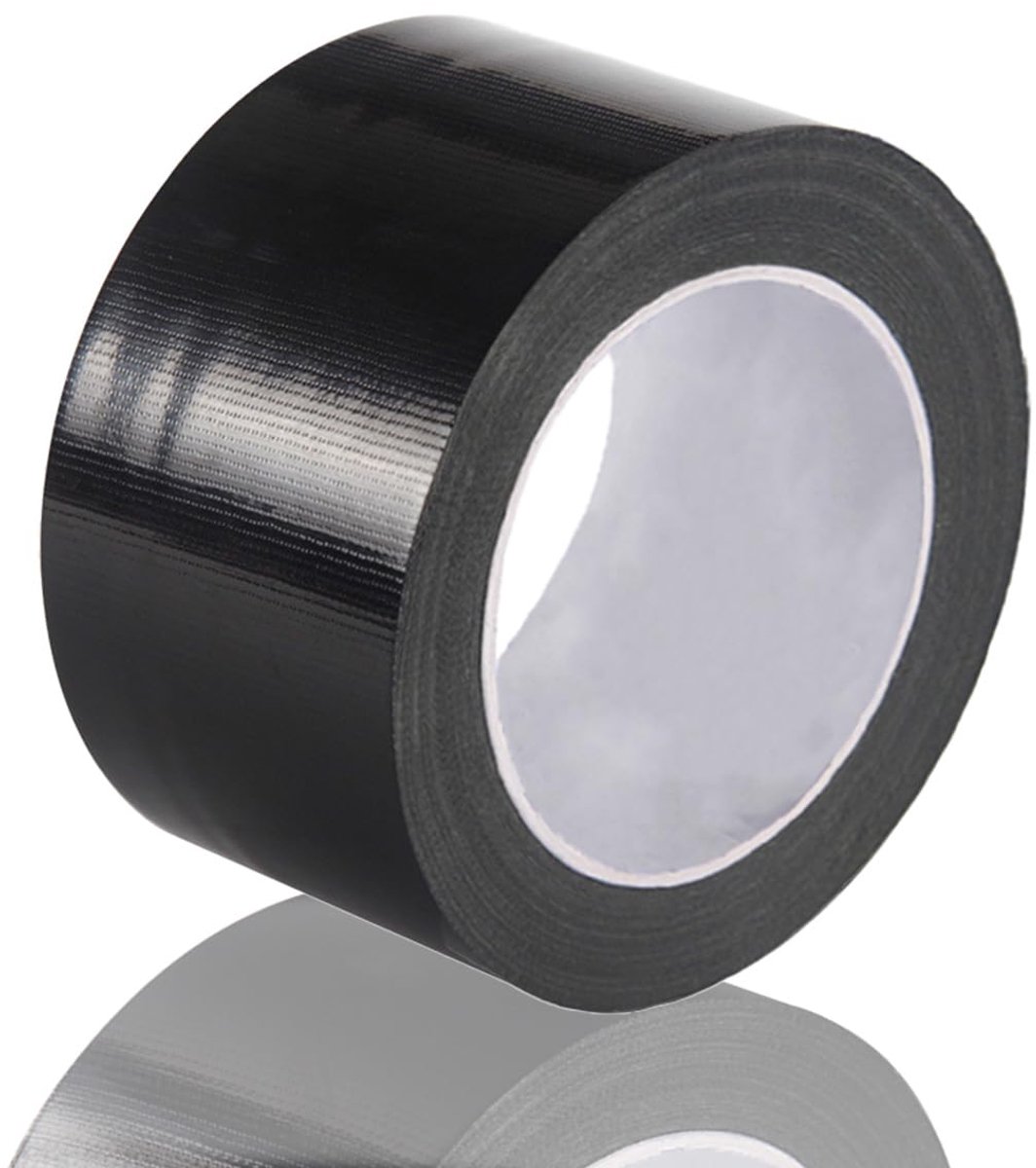 Tape, 50 mm x 20 m plakband, zwart, pantserband, extra sterk, waterdicht, voor reparaties in huis, auto of outdoor