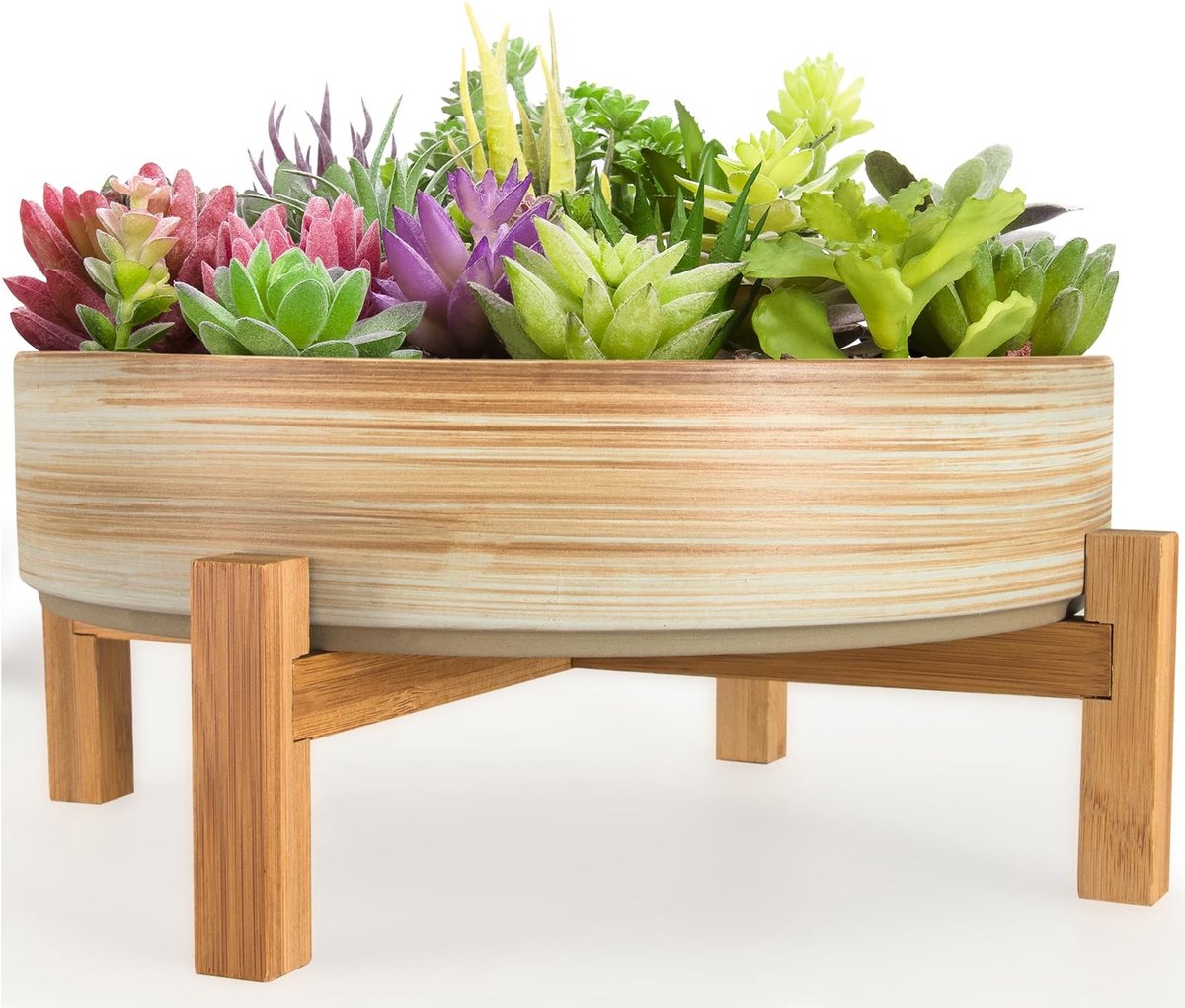 Omgoods - Grote Keramische Bonsai Pot met Drainage voor Binnenplanten