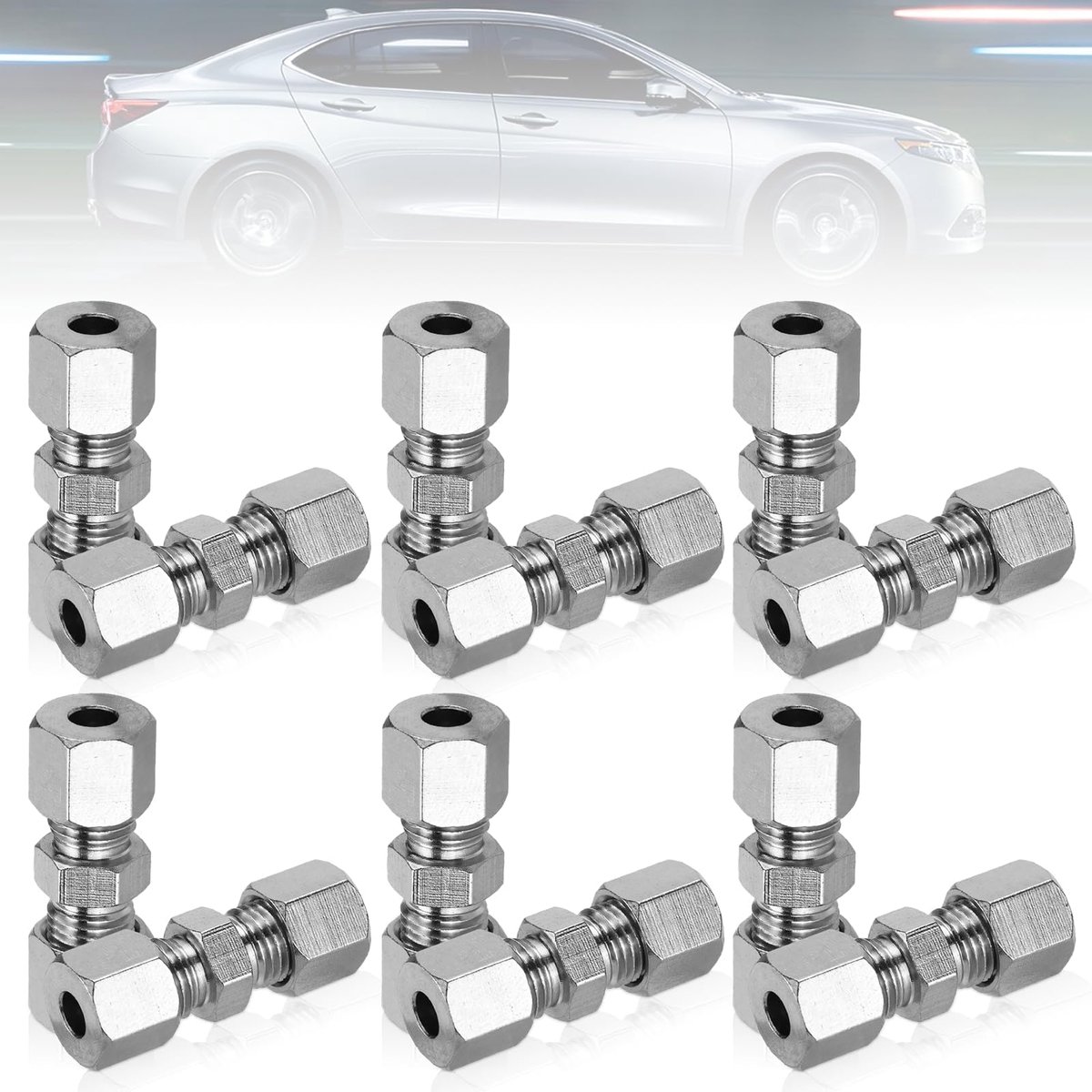 Omgoods- Remleidingsverbinder 12 Stuks - 4,75 mm Snijdringschroefverbinding - Rembuisarmaturen - Lekvrije Verbinding - Herbruikbaar - Hoogwaardig Metaal - Remconnector