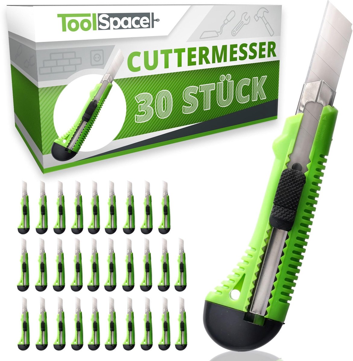 Omgoods - Snijmes Set - 18mm Mes met Veiligheidsvergrendeling en Antislip Handvat