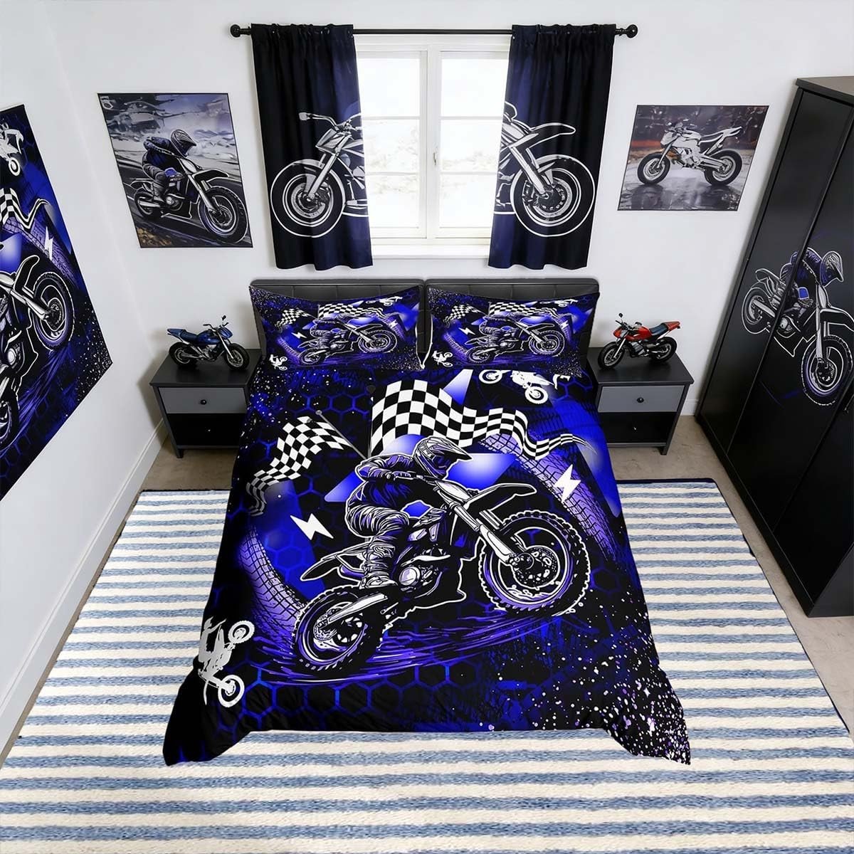 Omgoods - Motocross Dekbedovertrekset voor Kinderen met Coole Ontwerpen