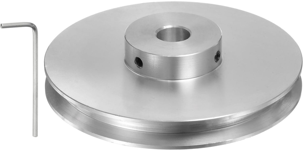 Omgoods - Enkelgroef Riemschijf 10 mm - Aluminium met Inbussleutel