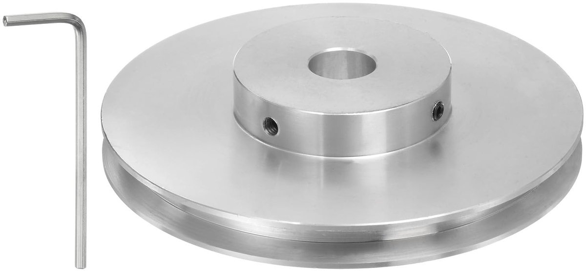 Omgoods - Enkelgroef-riemschijf 14 mm met Zeskantsleutel - Aluminiumlegering