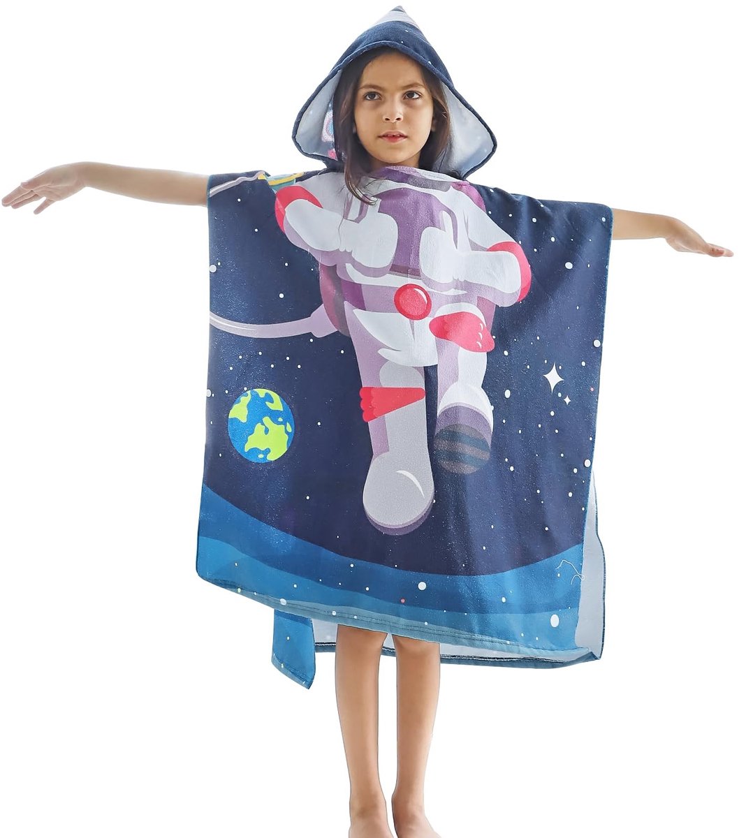 Omgoods - Kids Poncho Handdoek met Capuchon voor Strand en Zwemmen