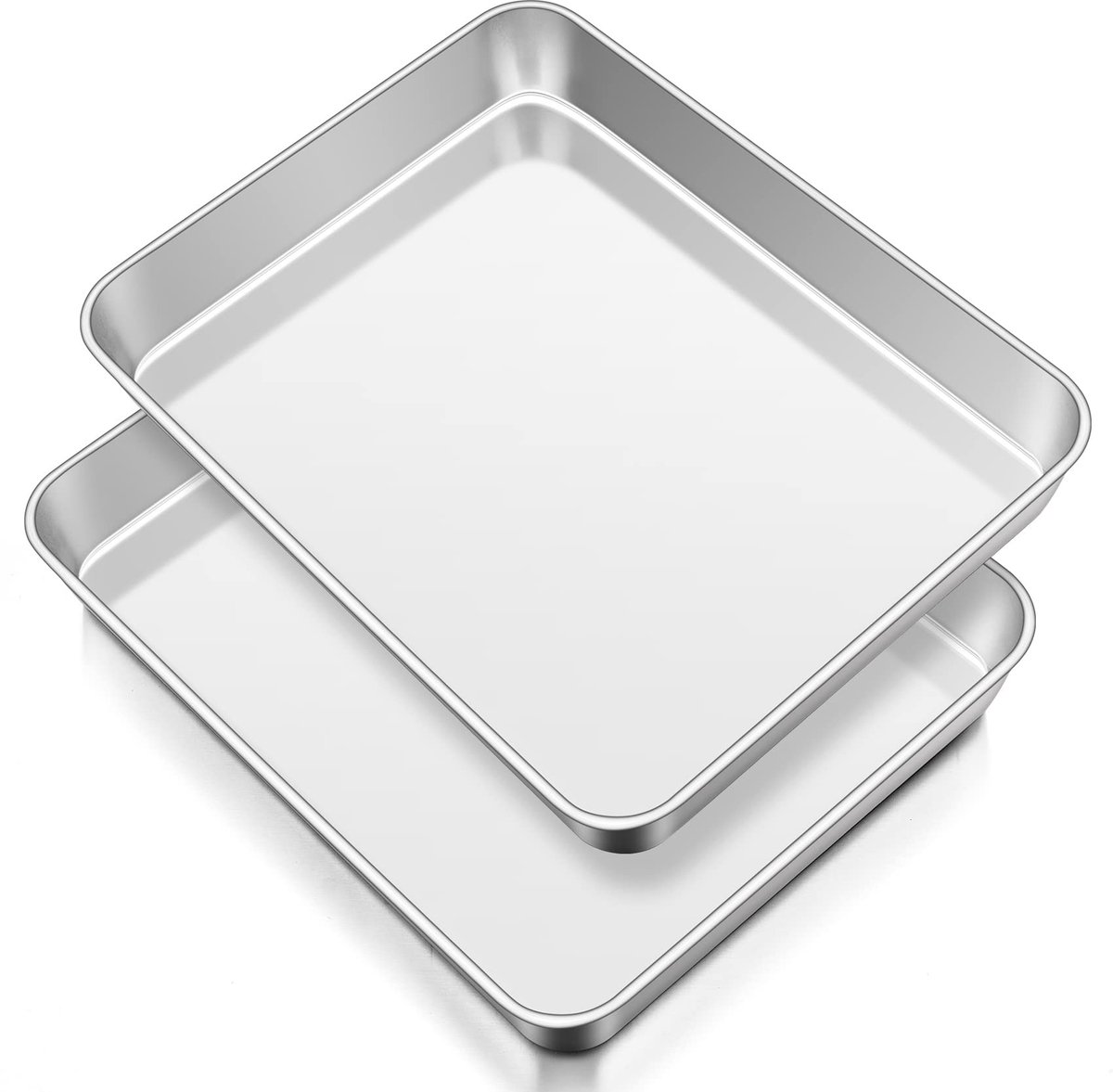 Omgoods - Stainless Steel Bakpan Set - 2 Stuks 31.8 x 25 cm