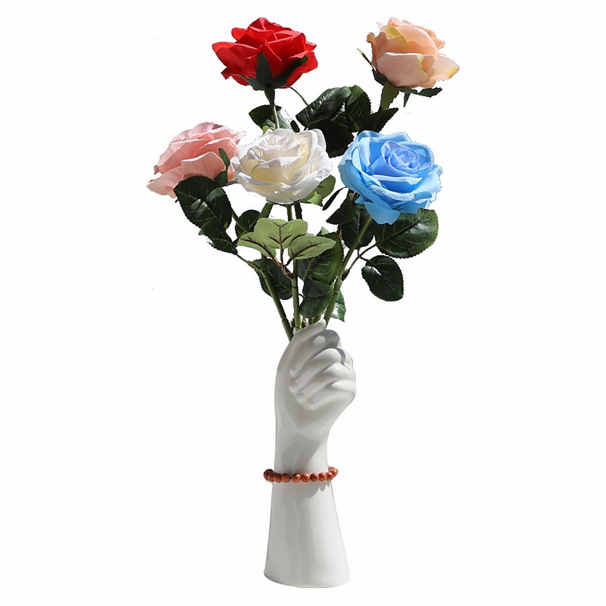 Omgoods - Moderne Decoratieve Keramische Vaas - 23.5cm Hoog, Handgemaakt