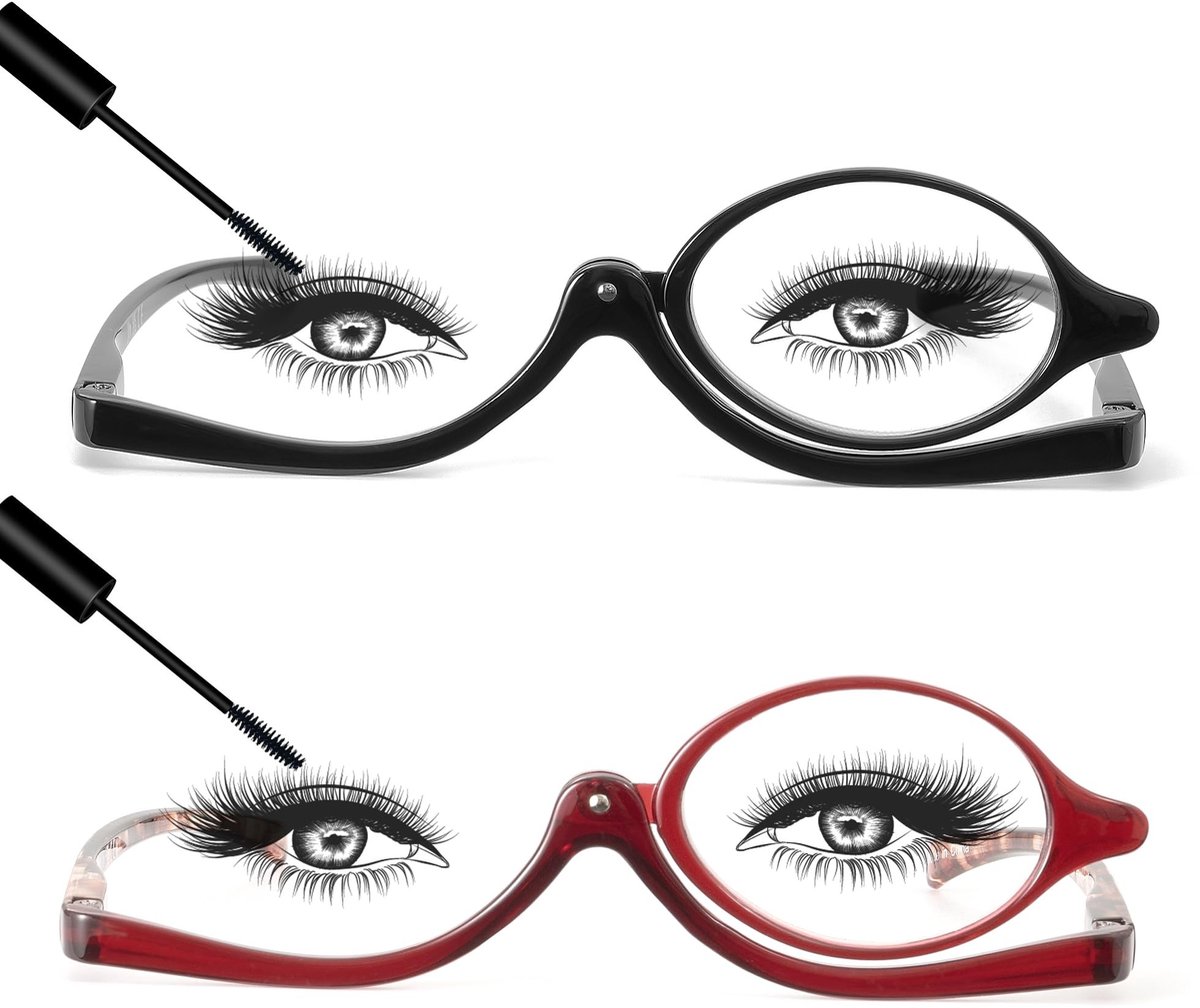 Omgoods - Makeup Lezenbril Vouwbaar voor Vrouwen - Vergrotingsglazen voor Make-up
