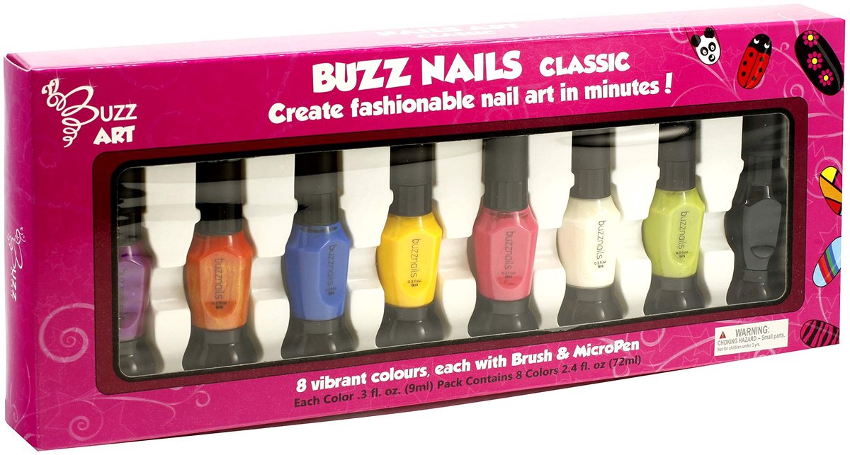 Omgoods - Thunder Bee Buzz Nails Nail Art Kit - 8 Kleuren Sneldrogend