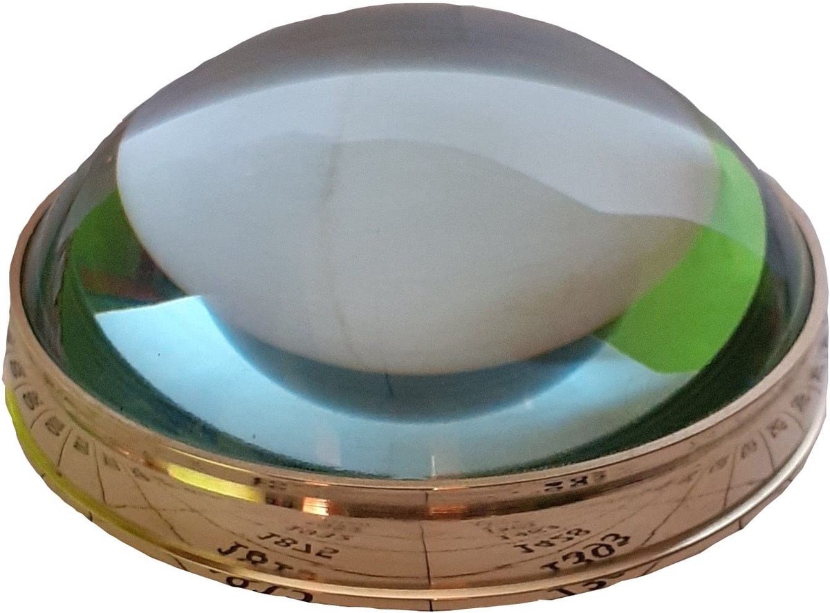 Omgoods - Vintage Messing Desk Magnifier: Decoratieve Vergrootglas voor Collectors