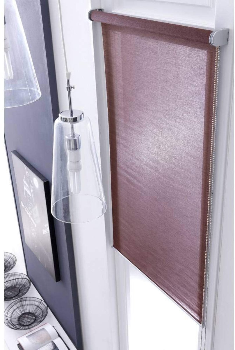 Omgoods - Madecostore Net Rolgordijn - Effen Taupe, 64 x 250 cm