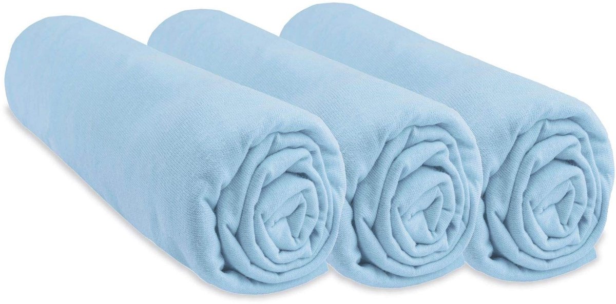 Omgoods - Set van 3 Fitted Sheets voor Babybedden Hypoallergeen en Ademend