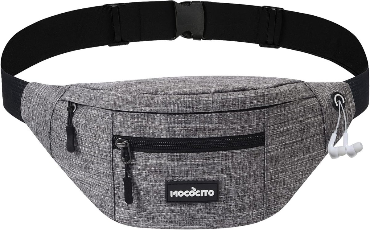SnelShoppen - Heupzak voor Mannen & Vrouwen, Trendy Waterdichte Heuptas, Handvrije Rugzak, Schoudertas voor Sport, Reizen, Wandelen, Festivals, Shoppi