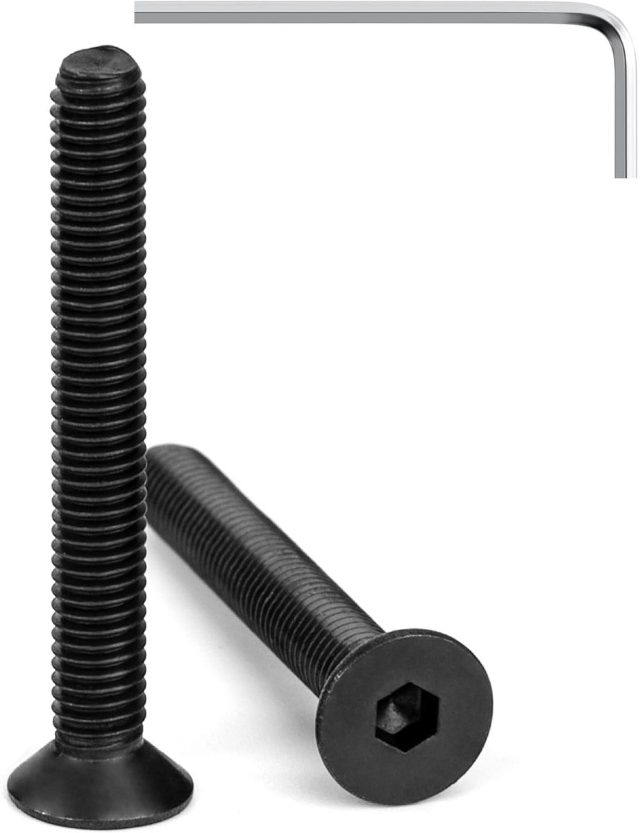 20 stuks M5 x 40 mm verzonken kopschroeven zwart verzonken schroeven