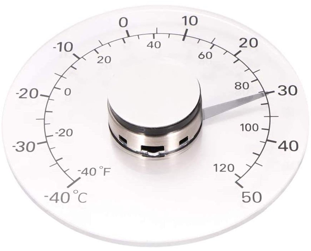 buitenthermometer, transparante raamthermometer, zelfklevende thermometer voor deuren en ramen