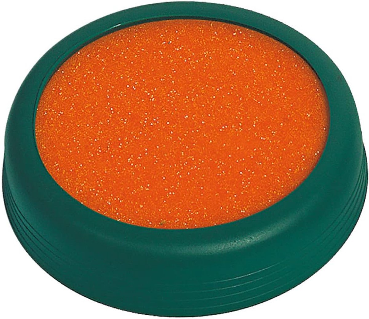 69236 bevochtiger, voor het bevochtigen van briefomslagen of postzegels, rond, Ø 8,5 cm, oranje spons, flexibele hoes, kleurrijk gesorteerd