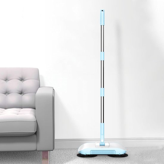 Vloerveger - Veegmachine Dweilmachine - Huishoudelijke Reiniging - 2-in-1 Functie - 102cm Hoogte - Blauw — afbeelding 2