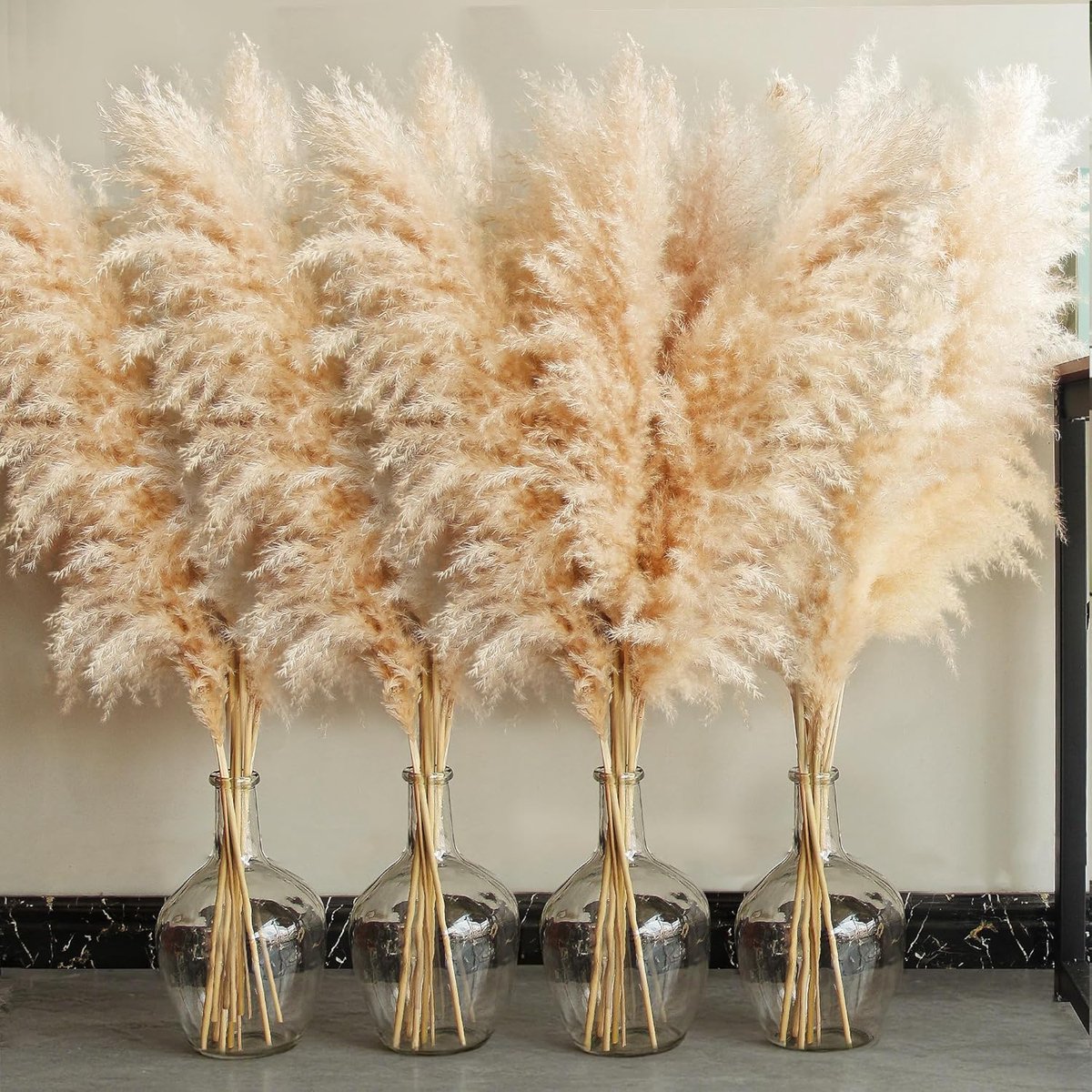 natuurlijke pampastelen, hoge decoratie, voor bruiloft, feest