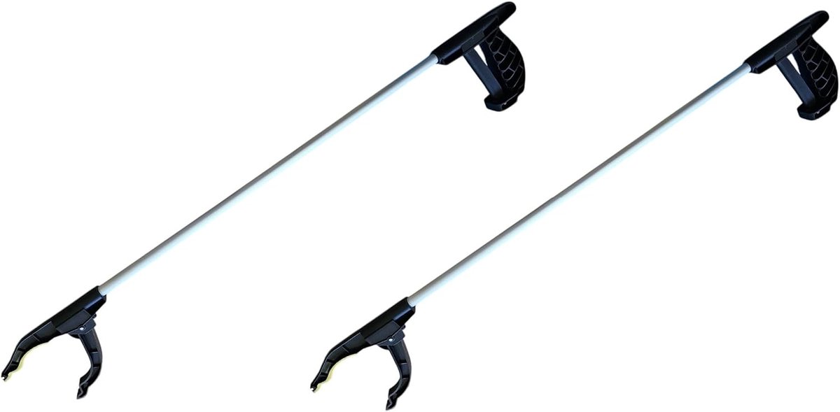 2 stuks grijptang voor senioren, afvaltang, kindervuilgrijper, tang, grijper, grijptang, afvalgriptang, afvalverzameltang, grijphulp, gripper, aluminium, 76 cm