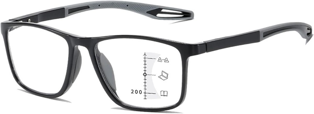 Glijzichtbril, blauwlichtfilter, voor heren en dames, progressieve