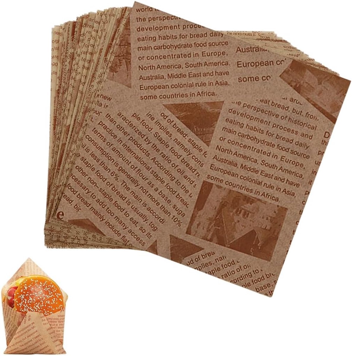 50 vellen papiervellen, vetdichte papieren vellen