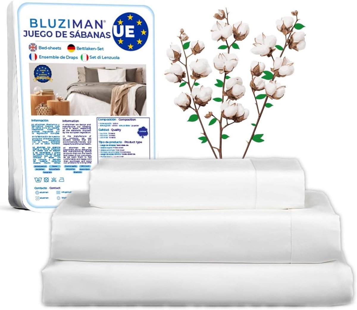 Beddengoed set 170x45cm - 100% Egyptisch katoen - Premium kwaliteit - Luxe comfort - ShopVlot