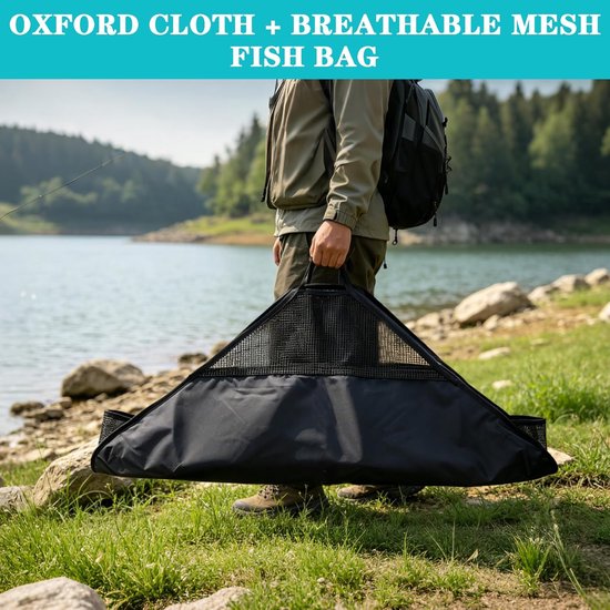 Afhakmat vissen 120 x 65 cm - waterdicht en oprolbaar - met handgrepen en weegschaal - efficiënt vissen vervoeren - SnelShoppen — afbeelding 4