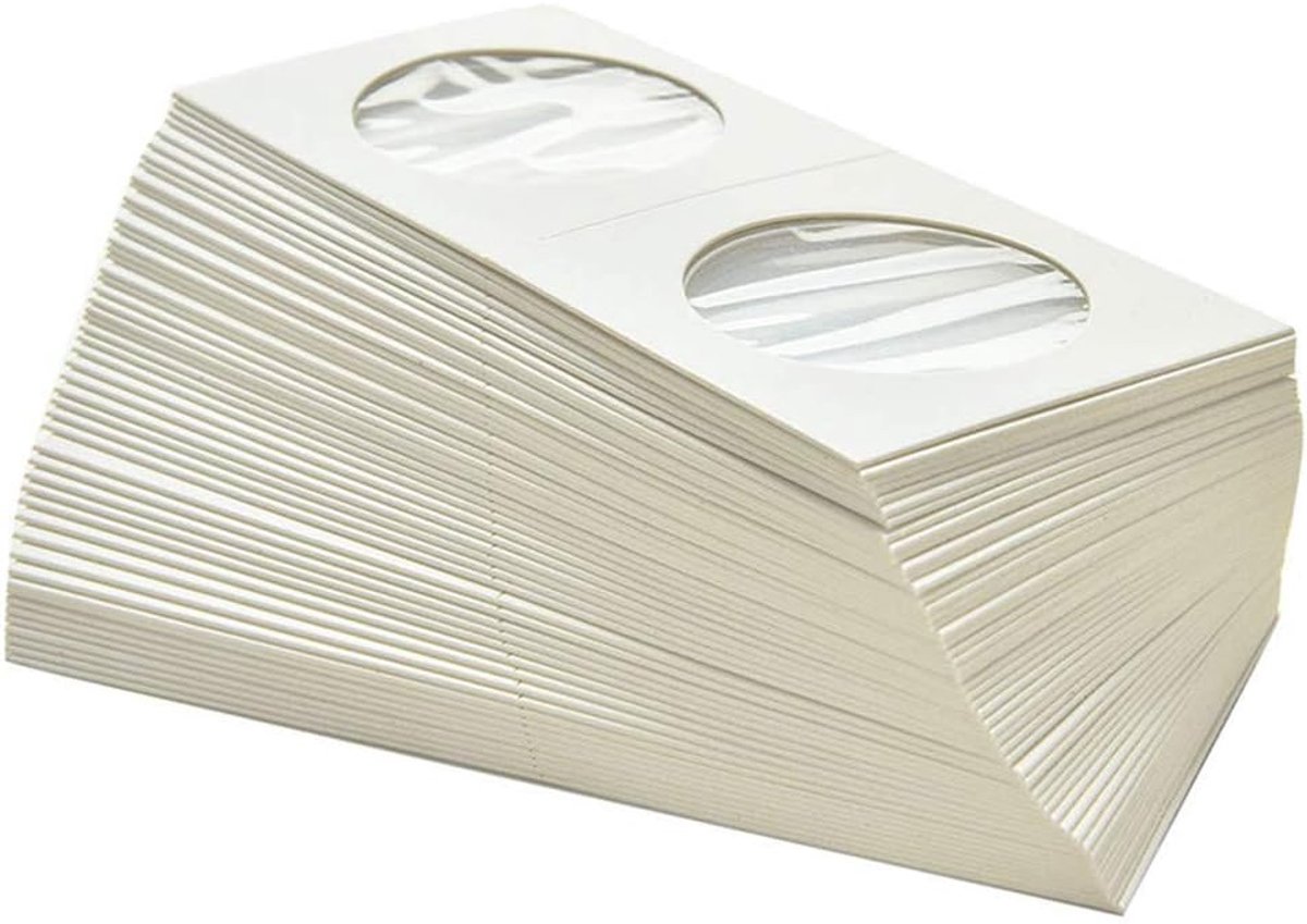 Munthouder 50 x 50 mm - Karton - Flip Mega Coin Collectie - Bescherming en opslag voor munten - ShopVlot