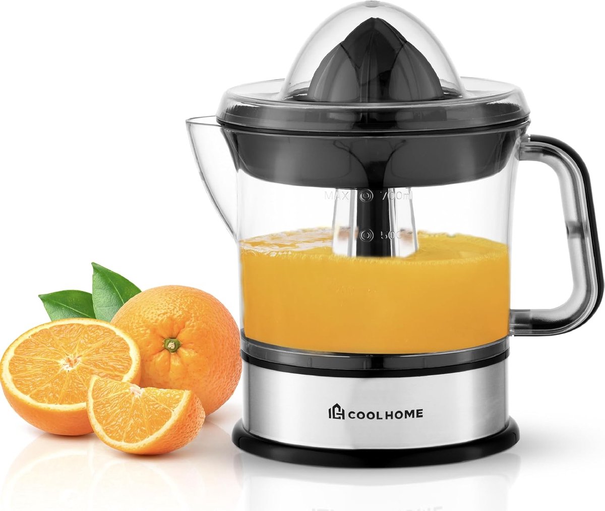 Citruspers 0.7 L - Oranje Juicer met Aroma Cap - Afwasmachinebestendig - Maximaal sapuitbreng - SnelShoppen