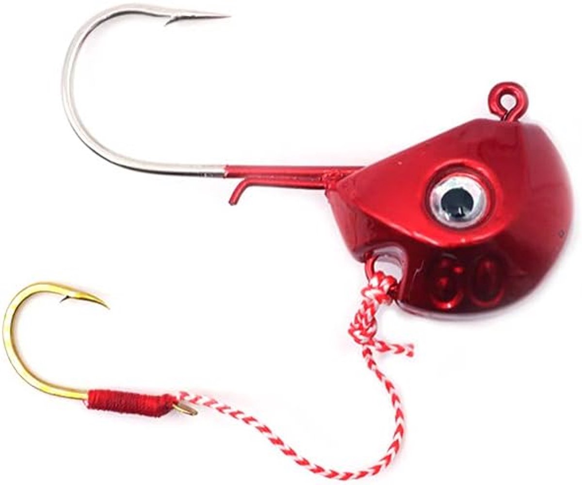 Vissen met Jigs 60g - Metalen Haar Jigs - Realistische 3D Visseye - Aantrekkelijk voor Roofvissen - SnelShoppen